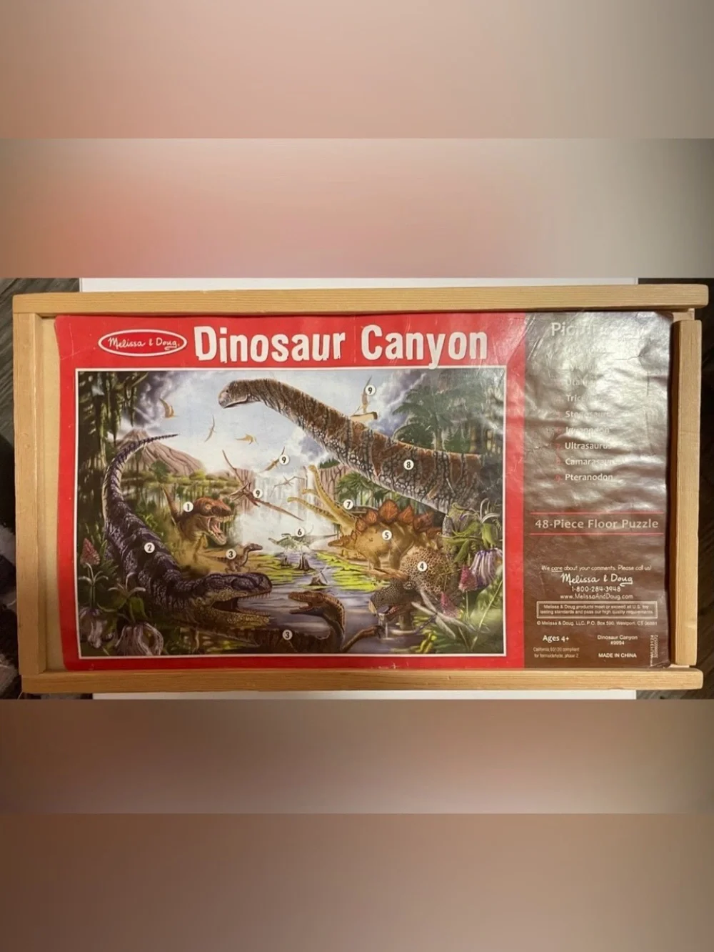 Melissa & Doug Dinosaur Canyon Floor Puzzle - 48 Pieces Dinosaurs Puzzles 2x3